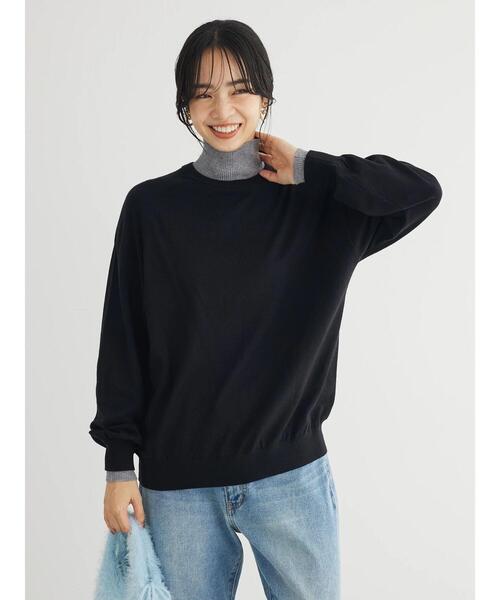 AJUGA.（アジュガ）の「■AJUGA.×GP レイヤードハイネックニット（ニット/セーター・レディース・グレー/ブラック/アイボリー・FREE）」の20枚目の写真