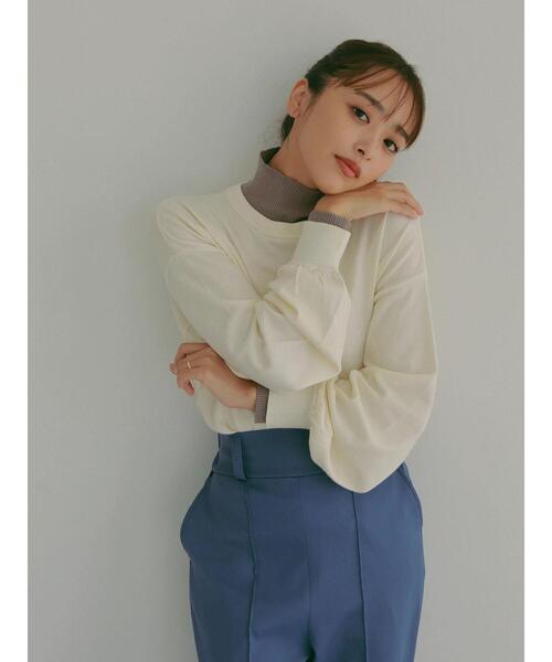 AJUGA.（アジュガ）の「■AJUGA.×GP レイヤードハイネックニット（ニット/セーター・レディース・グレー/ブラック/アイボリー・FREE）」の21枚目の写真