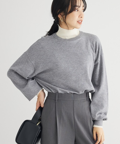 AJUGA.（アジュガ）の「■AJUGA.×GP レイヤードハイネックニット（ニット/セーター・レディース・グレー/ブラック/アイボリー・FREE）」の3枚目の写真