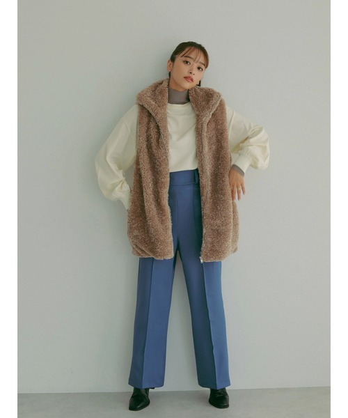 AJUGA.（アジュガ）の「■AJUGA.×GP レイヤードハイネックニット（ニット/セーター・レディース・グレー/ブラック/アイボリー・FREE）」の6枚目の写真