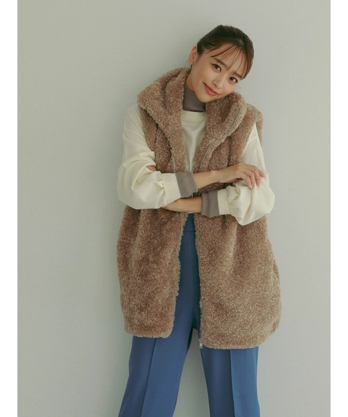 AJUGA.（アジュガ）の「■AJUGA.×GP レイヤードハイネックニット（ニット/セーター・レディース・グレー/ブラック/アイボリー・FREE）」の7枚目の写真