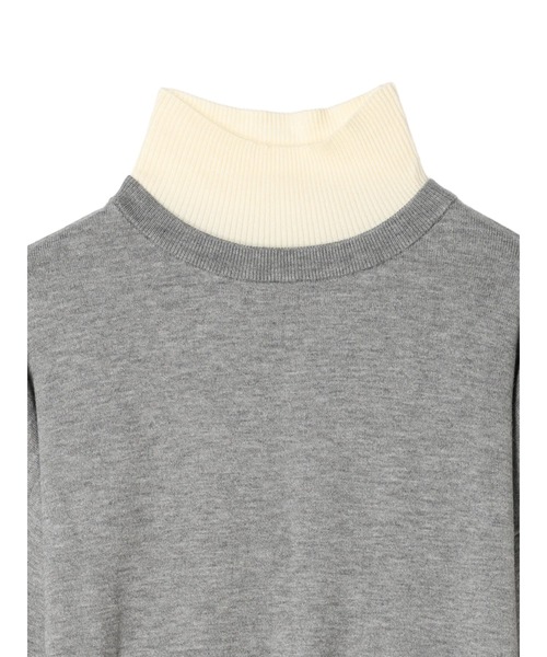 AJUGA.（アジュガ）の「■AJUGA.×GP レイヤードハイネックニット（ニット/セーター・レディース・グレー/ブラック/アイボリー・FREE）」の11枚目の写真