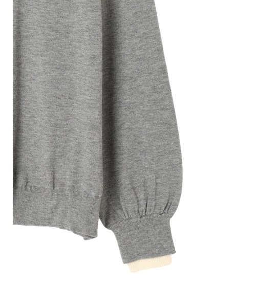 AJUGA.（アジュガ）の「■AJUGA.×GP レイヤードハイネックニット（ニット/セーター・レディース・グレー/ブラック/アイボリー・FREE）」の12枚目の写真