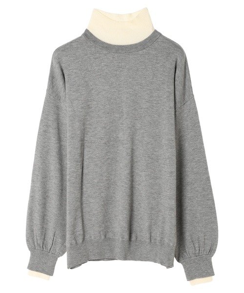 AJUGA.（アジュガ）の「■AJUGA.×GP レイヤードハイネックニット（ニット/セーター・レディース・グレー/ブラック/アイボリー・FREE）」の16枚目の写真
