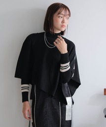 ケープセットラインリブニット