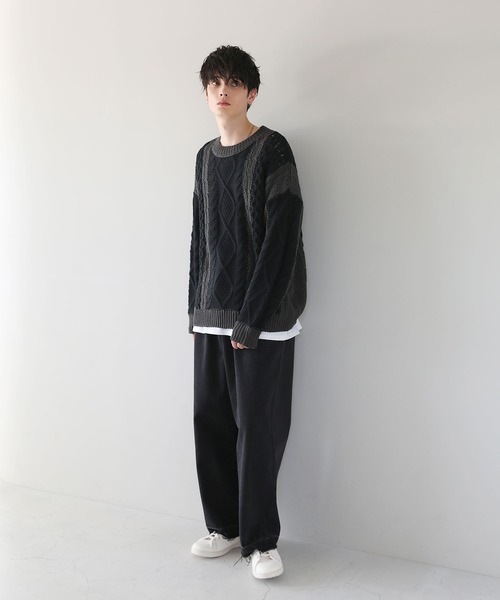 配色ケーブルニット（ニット/セーター）｜ASTRONOMY（アストロノミー