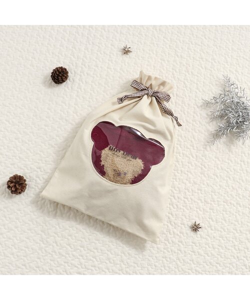 apres les cours（アプレレクール）の「tiny bear 窓付き巾着（ラッピングキット・キッズ・ベージュ・FREE）」の2枚目の写真