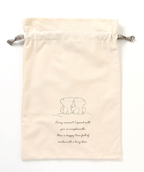 apres les cours（アプレレクール）の「tiny bear 窓付き巾着（ラッピングキット・キッズ・ベージュ・FREE）」の7枚目の写真