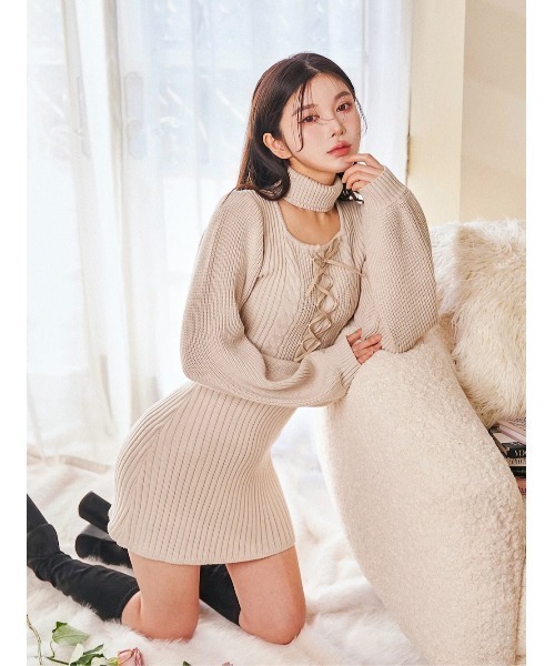 Darich コットンレースミニワンピース ダーリッチ Darich コットンレースフリルワンピース（ホワイト