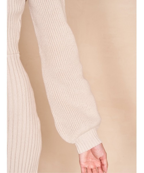 【年末年始限定価格】ダーリッチ レースアップケーブルニットミニワンピース FL レースアップケーブルニットミニワンピース（ワンピース