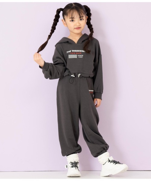 ANAP kids（アナップキッズ）の「クロップド丈ドロスト裏毛スウェット 