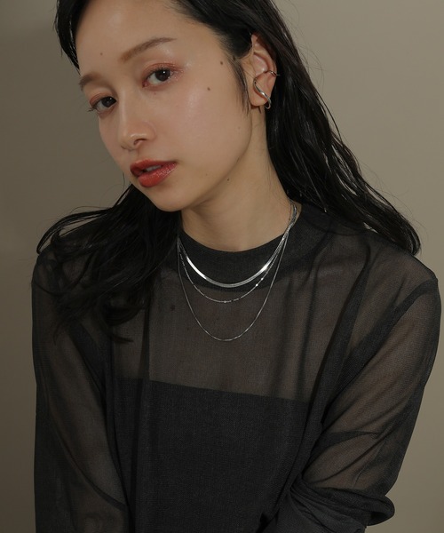 voov（ブーブ）の「3連 チェーン 平スネーク ネックレス（ネックレス・レディース・ゴールド/シルバー・フリー）」の16枚目の写真