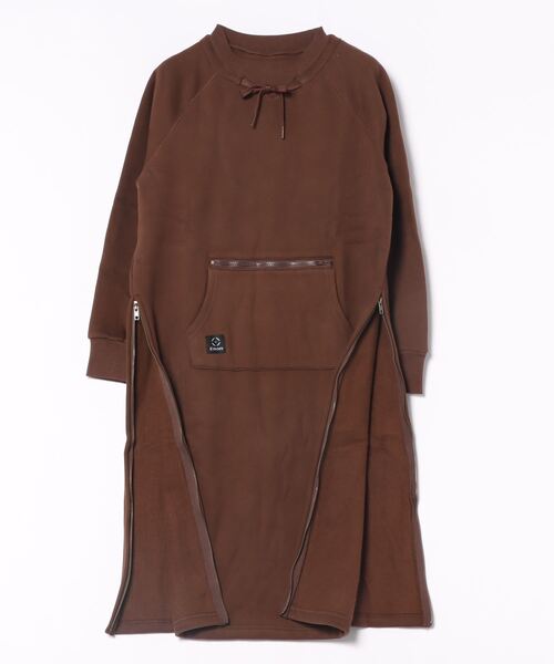 S'more(スモア)の「Double pocket sweatshirt dress (AW)(ワンピース・レディース・ホワイト/ブラウン・MEDIUM/LARGE/SMALL)」の4枚目の写真