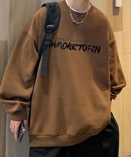 Anchor Smith（アンカー スミス）の「グラフィックアソート ビッグシルエット プルオーバースウェット（スウェット・メンズ・ホワイト系2/ホワイト系3/ブラウン系2/ブルー系1/グレー系4/ブラウン系1/ライトグレー系4/グレー系2/ライトグレー系2/ライトグレー系3/ブラック系3/ブラック系4/ブラック系1/ブラック系2・M/L/XL）」の13枚目の写真