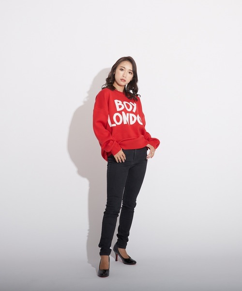 BOY LONDON(ボーイロンドン)の「【BOY LONDON】LOGO KNIT PULLOVER(ニット/セーター・メンズ・レッド・M/L/S)」の9枚目の写真
