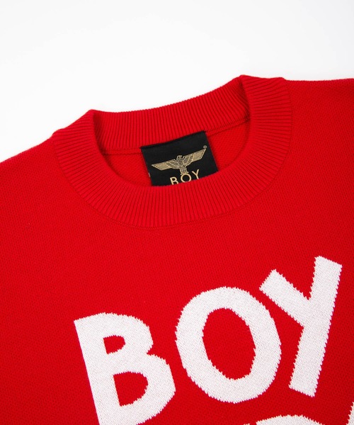 BOY LONDON(ボーイロンドン)の「【BOY LONDON】LOGO KNIT PULLOVER(ニット/セーター・メンズ・レッド・M/L/S)」の3枚目の写真