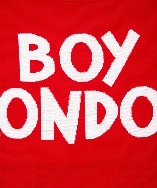 BOY LONDON(ボーイロンドン)の「【BOY LONDON】LOGO KNIT PULLOVER(ニット/セーター・メンズ・レッド・M/L/S)」の4枚目の写真