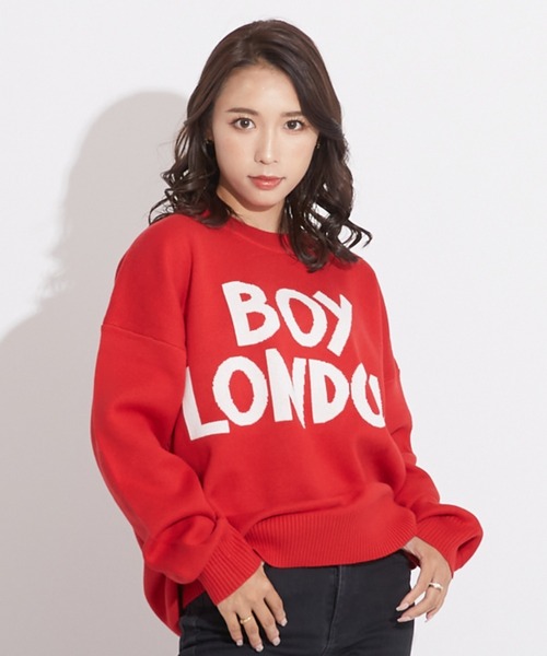 BOY LONDON(ボーイロンドン)の「【BOY LONDON】LOGO KNIT PULLOVER(ニット/セーター・メンズ・レッド・M/L/S)」の7枚目の写真