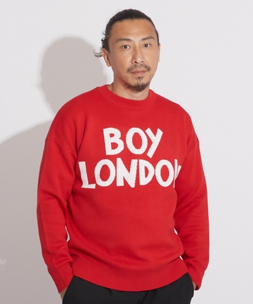 BOY LONDON(ボーイロンドン)の「【BOY LONDON】LOGO KNIT PULLOVER(ニット/セーター・メンズ・レッド・M/L/S)」の11枚目の写真