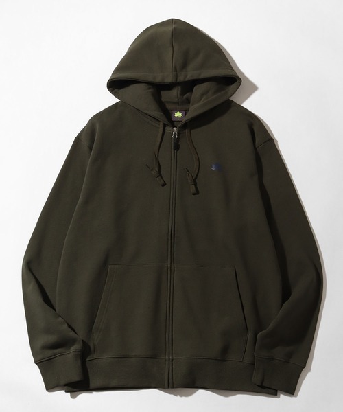 LOGOS park（ロゴスパーク）の「【LOGOS Park/ロゴスパーク】裏毛 ワンポイントロゴ ジップアップパーカー（パーカー・メンズ・オレンジ/マスタード/ネイビー/グレー/カーキ/ブラック・L/LL/M）」の3枚目の写真