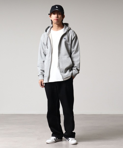 LOGOS park（ロゴスパーク）の「【LOGOS Park/ロゴスパーク】裏毛 ワンポイントロゴ ジップアップパーカー（パーカー・メンズ・オレンジ/マスタード/ネイビー/グレー/カーキ/ブラック・L/LL/M）」の14枚目の写真