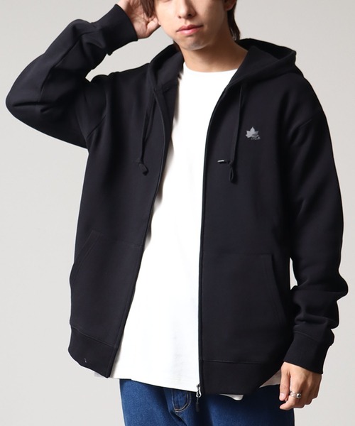 LOGOS park（ロゴスパーク）の「【LOGOS Park/ロゴスパーク】裏毛 ワンポイントロゴ ジップアップパーカー（パーカー・メンズ・オレンジ/マスタード/ネイビー/グレー/カーキ/ブラック・L/LL/M）」の7枚目の写真