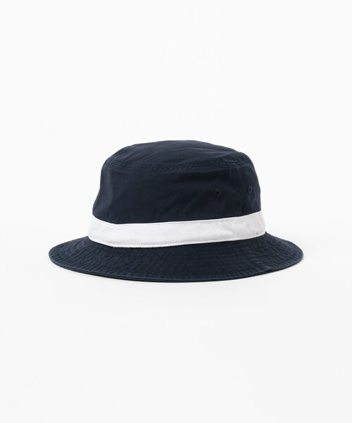 B:MING by BEAMS（ビーミングバイビームス）の「ambiance / Line Bucket Hat（ハット・メンズ・ネイビー/ベージュ・ONE SIZE）」の4枚目の写真