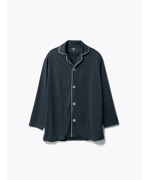 TENTIAL（テンシャル）の「BAKUNE RECOVERY WEAR Pajamas Long 上（ルームウェア/パジャマ・メンズ・ネイビー/ベージュ・L/M/S）」の2枚目の写真