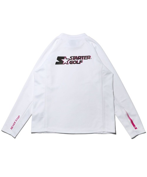 STARTER BLUE LABEL(スターターブルーレーベル)の「【STARTER GOLF】スターターゴルフ AQUATWIST(R)高伸縮ストレッチ カラフルモックネック長袖カットソー SG-123006(Tシャツ/カットソー・メンズ・レッド/ホワイト/ブラック/ピンク/カーキ/ブルー・M/S/L/XL/XS)」の10枚目の写真