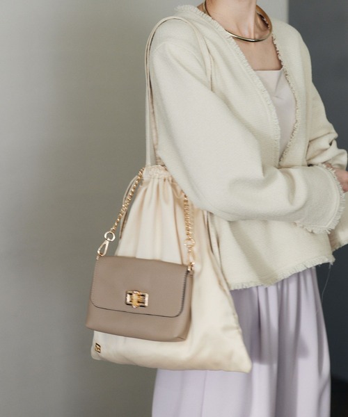 BARNYARDSTORM（バンヤードストーム）の「BARNYARDSTORM / 2WAYミニショルダーBAG（ショルダーバッグ・レディース・ベージュ/ブラック・FREE）」の9枚目の写真