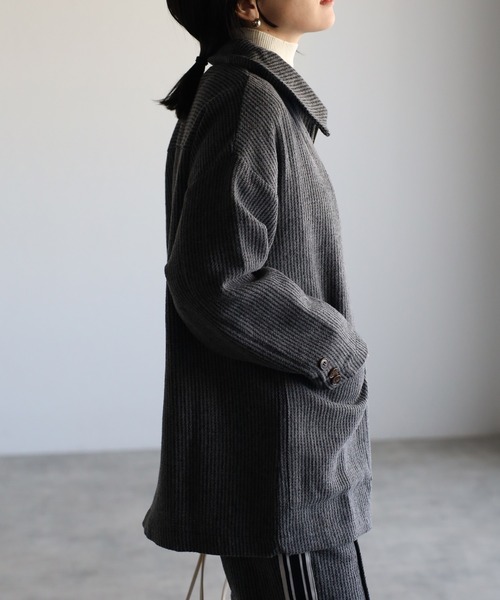 セール】フロントジップカバーオールジャケット/コーデュロイシャツ