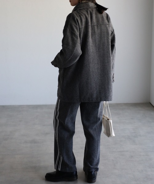 セール】フロントジップカバーオールジャケット/コーデュロイシャツ