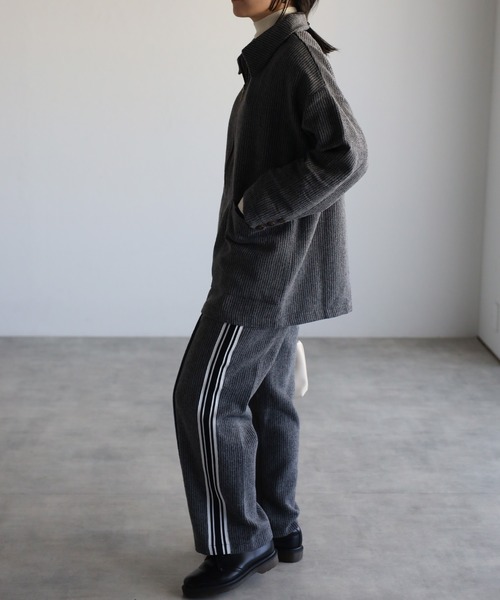 セール】フロントジップカバーオールジャケット/コーデュロイシャツ