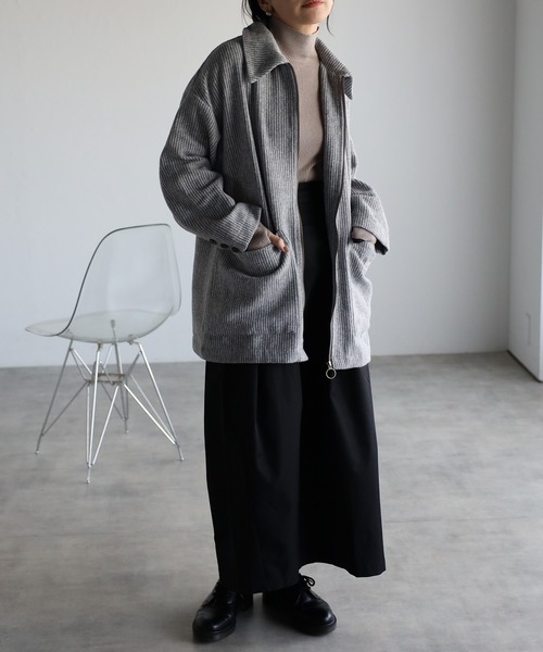 セール】フロントジップカバーオールジャケット/コーデュロイシャツ