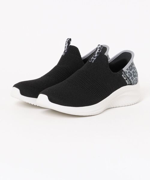 SKECHERS（スケッチャーズ）の「《SKECHERS》ULTRA FLEX 3.0-NATURAL STEP（スリッポン・レディース・レオパード/ブラック系その他・25.0cm/24.5cm/24.0cm/23.5cm/23.0cm/22.5cm）」の2枚目の写真