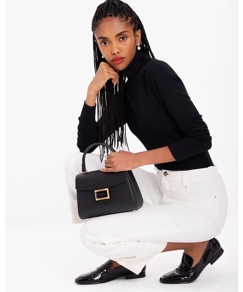 kate spade new york（ケイトスペード ニューヨーク）の「ケイティ スモール トップ ハンドル バッグ（ハンドバッグ・レディース・ブラック・ONESIZE）」の3枚目の写真