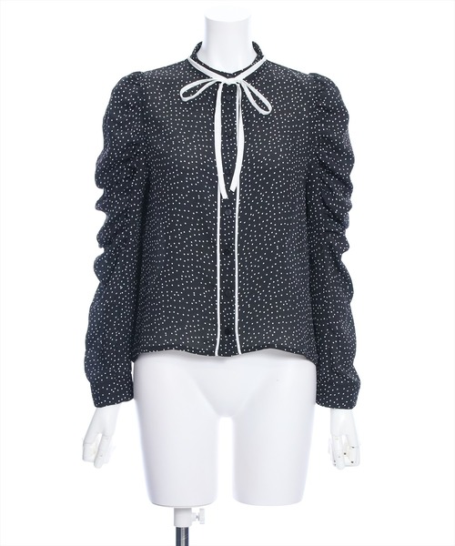 clear（クリア）の「≪再入荷≫リボン付きドットブラウス［大人 カジュアル 着回し力抜群］（シャツ/ブラウス・レディース・ベージュ/ブラック/オフホワイト・F）」の14枚目の写真