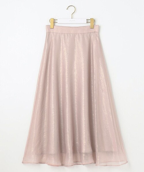 ANY SIS(エニィスィス)の「箔ヴィンテージライクシフォン スカート(スカート・レディース・ライトグレー系/ピンク系・1/3/2)」の9枚目の写真