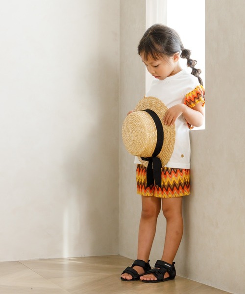 MAKE YOUR DAY（メイクユアデイ）の「セットアップできるニットソーショートパンツ■80～140cm（その他パンツ・キッズ・オレンジ/グリーン/ピンク・80/90/100/110/120/130/140）」の7枚目の写真