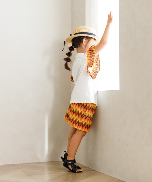 MAKE YOUR DAY（メイクユアデイ）の「セットアップできるニットソーショートパンツ■80～140cm（その他パンツ・キッズ・オレンジ/グリーン/ピンク・80/90/100/110/120/130/140）」の8枚目の写真