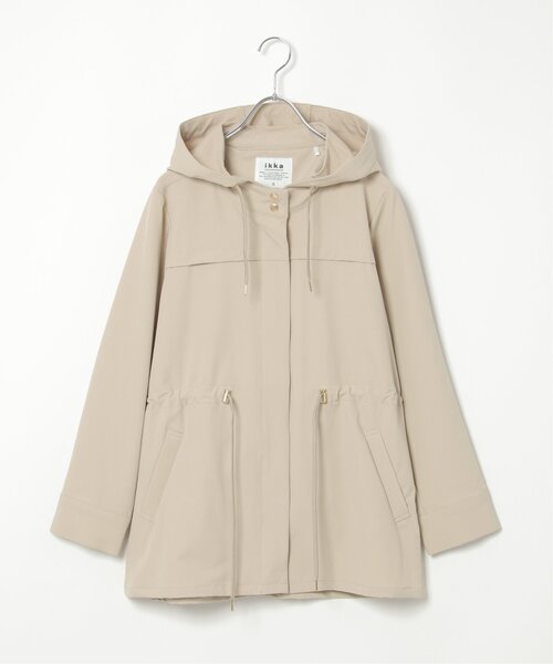 ikka(イッカ)の「撥水花粉リリースフードジャケット(マウンテンパーカー・レディース・ネイビー/ベージュ・M/L/S)」の12枚目の写真