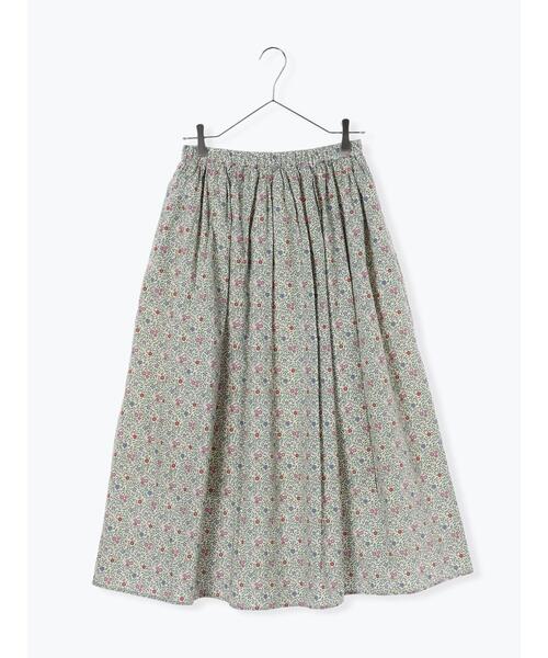 TSUHARU by Samansa Mos2（ツハルバイサマンサモスモス）の「【LIBERTY】Windora柄ギャザースカート（スカート・レディース・ブルー/グリーン・F）」の3枚目の写真