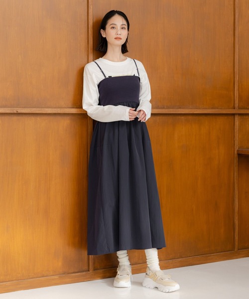 LAKOLE（ラコレ）の「ベアキャミワンピース / 106414（ワンピース・レディース・アイボリー/ネイビー・MEDIUM/SMALL）」の2枚目の写真