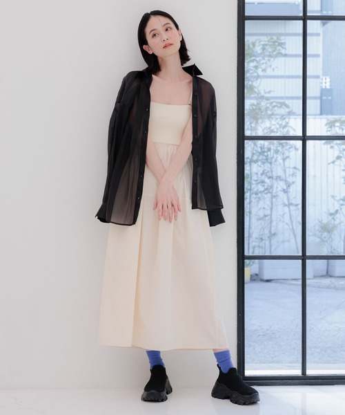 LAKOLE（ラコレ）の「ベアキャミワンピース / 106414（ワンピース・レディース・アイボリー/ネイビー・MEDIUM/SMALL）」の4枚目の写真