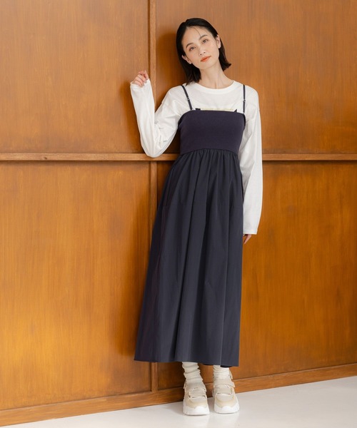 LAKOLE（ラコレ）の「ベアキャミワンピース / 106414（ワンピース・レディース・アイボリー/ネイビー・MEDIUM/SMALL）」の11枚目の写真