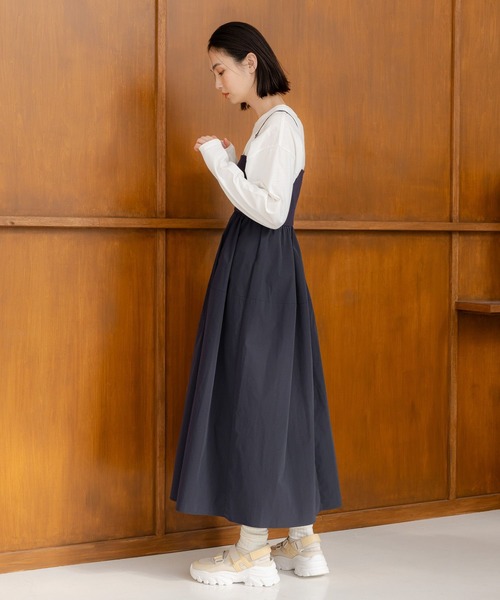 LAKOLE（ラコレ）の「ベアキャミワンピース / 106414（ワンピース・レディース・アイボリー/ネイビー・MEDIUM/SMALL）」の13枚目の写真