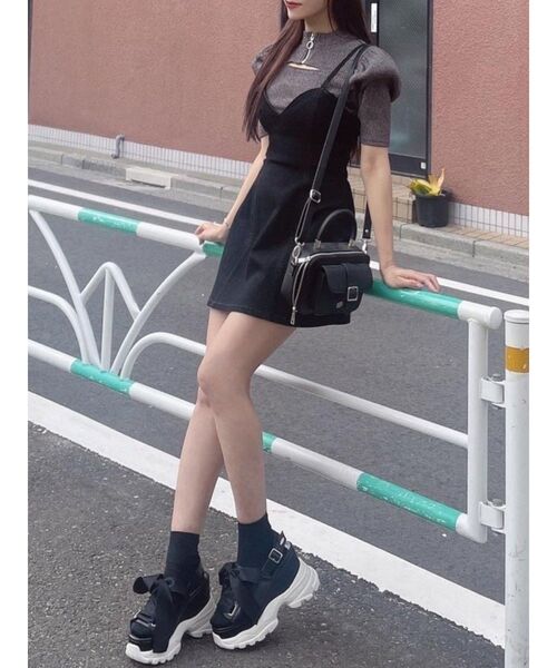 EATME(イートミー)の「カットアウトフロントZIPリブTOP(ニット/セーター・レディース・ブラック/ベージュ/グレー・FREE)」の10枚目の写真