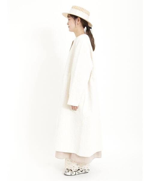 Samansa Mos2（サマンサ モスモス）の「フラワーキルトウエスト絞りロングコート（その他アウター・レディース・ベージュ/グレー/オフホワイト・F）」の20枚目の写真