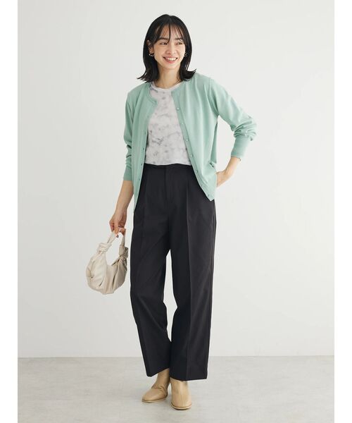 Green　Parks（グリーンパークス）の「きれいシルエットパンツ(ワイドストレート)（その他パンツ・レディース・サックスブルー/ブラック/ベージュ・L/M）」の11枚目の写真