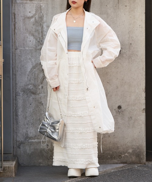 韓国　ノースビーチで購入したリバーシブルモッズコート 2024SS】ナイロンシアーロングブルゾン（モッズコート）｜Chico